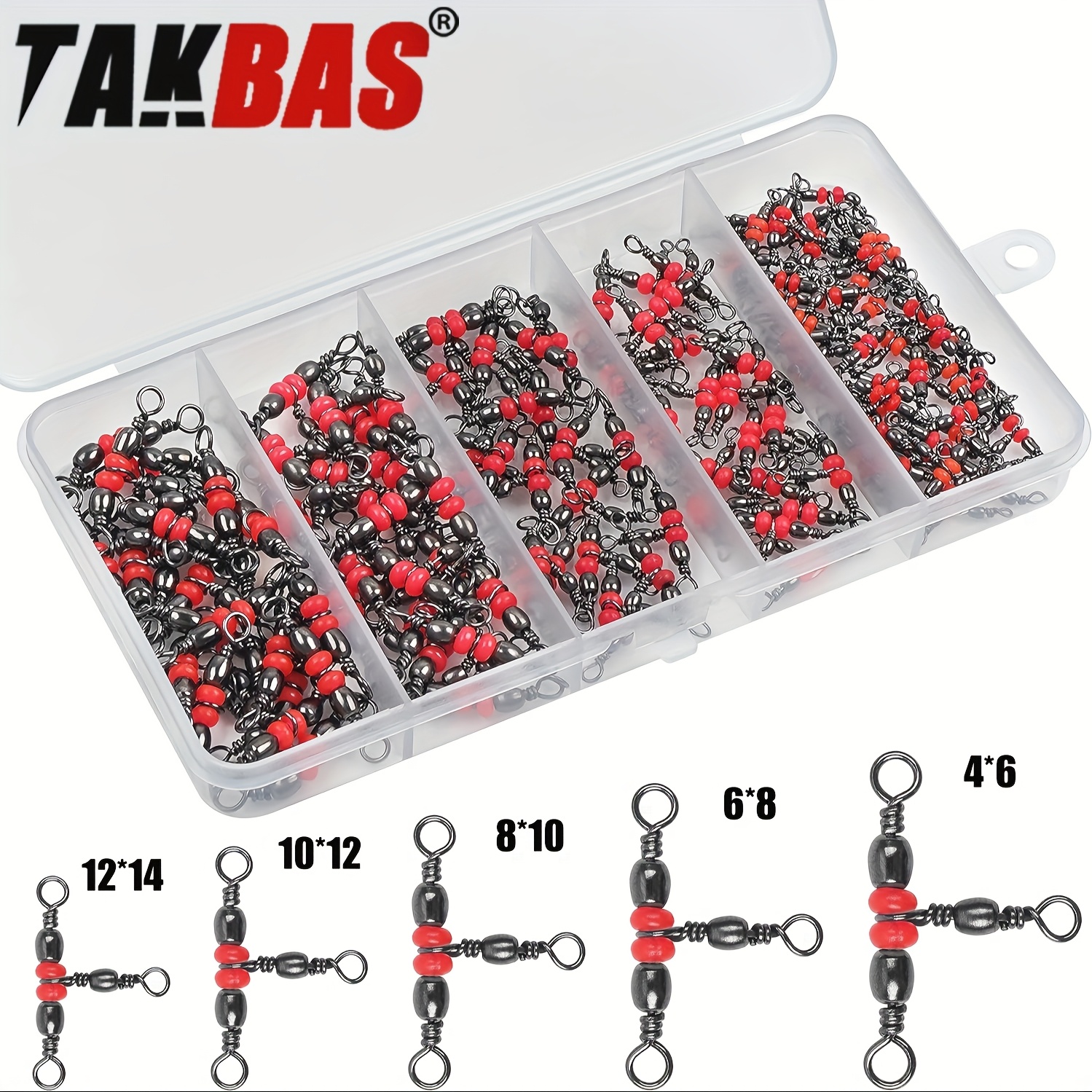 Monofilament Line - 3 Three Way Swivels,Triple Swivel T-Shape
