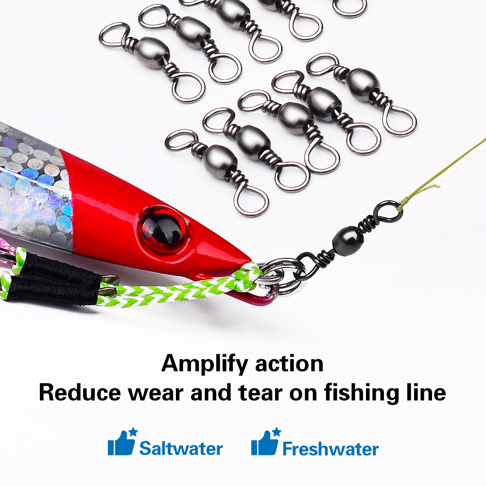 100Pcs Fishing Swivels Connect - Freshwater Line incelemesi ve fiyatı