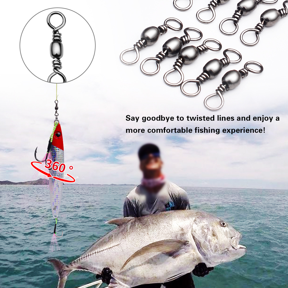 100Pcs Fishing Swivels Connect - Freshwater Line incelemesi ve fiyatı